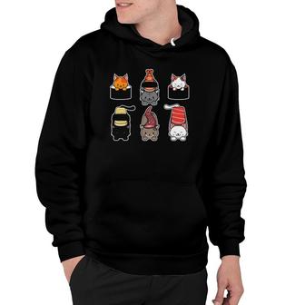 Funny Cat Sushi Gift Men Women Cool Sushi Pet Lover Foodie Hoodie | Mazezy