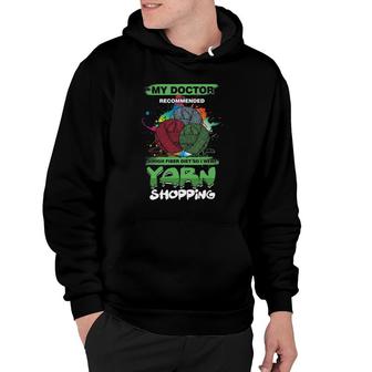 Funny Crocheter Embroidery Yarn Shopping Hoodie | Mazezy