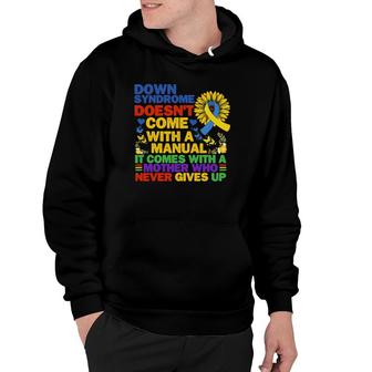 Funny Down Syndrome Yellow And Blue Ribbon Sunflower Hoodie | Mazezy