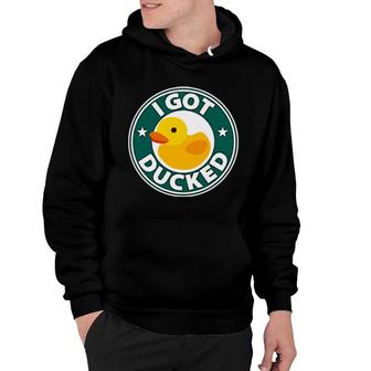 Funny Duck Duck Ducked 4X4 Car Quack Humor Rubber Ducking Hoodie | Mazezy