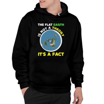 Funny Flat Earth Is Not A Theory It's A Fact Science Hoodie | Mazezy AU