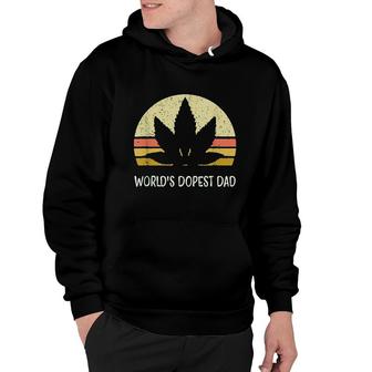 Funny Marijuana Leaf Cannabis Weed Worlds Dopest Dad Cute Hoodie - Seseable