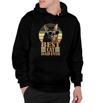 Funny Mens Vintage Retro Best Cat Dad Ever Hoodie | Mazezy