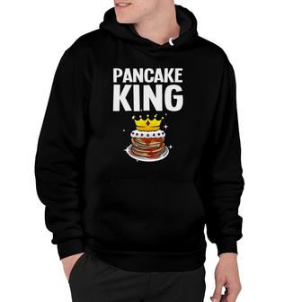 Funny Pancake King Design For Pancake Lover Men Dad Boys Hoodie | Mazezy