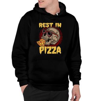 Funny Pizza Gift For Men Women Cool Rest In Pizza Halloween Hoodie | Mazezy