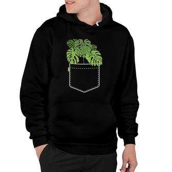 Funny Plant Gifts For Women Monstera Pocket Plant Mama Hoodie | Mazezy