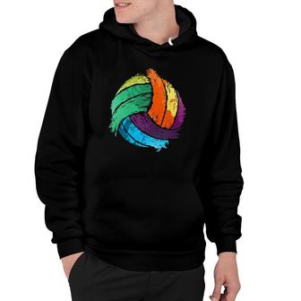 Funny Volleyball Art For Boys Girls Women Volleyball Players Hoodie | Mazezy