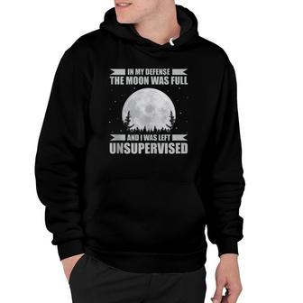 Funny Wicca In My Defense Full Moon Witch Pagan Halloween Hoodie | Mazezy AU
