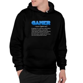 Gaming Lover Definition Gamer Person Plays Video Games Hoodie - Thegiftio