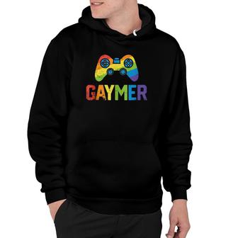 Gaymer Gamer Gay Pride Lgbt Rainbow Flag Funny Video Game Hoodie | Mazezy