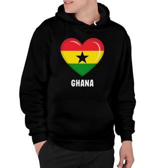 Ghana Flag Ghanaian Flag Heart Hoodie | Mazezy