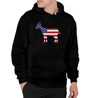 Goat American Flag Funny 4Th Of July Usa America Hoodie | Mazezy