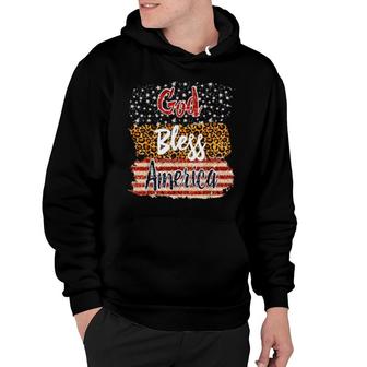 God Bless America 4Th Of July Leopard American Flag Hoodie | Mazezy AU