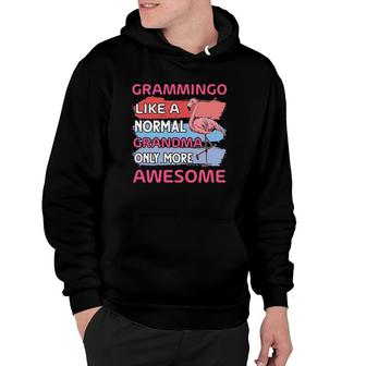 Grammingo Like A Normal Grandma Only More Awesome Grandmother Flamingo Lover Hoodie | Mazezy UK