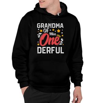 Grandma Of Miss Onederful First 1St Birthday Little Girl Hoodie | Mazezy