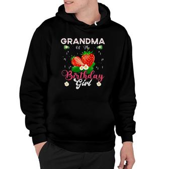 Grandma Of The Birthday Girls Strawberry Theme Party Hoodie | Mazezy