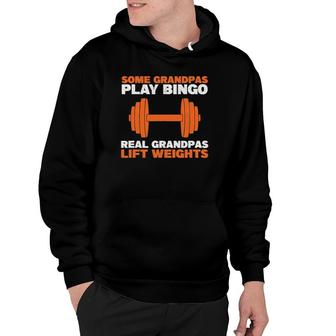 Grandpa Lift Weights Bodybuilding Grandfather Weightlifting Hoodie | Mazezy