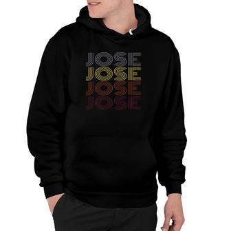 Graphic 365 First Name Jose Retro Pattern Vintage Style Hoodie | Mazezy