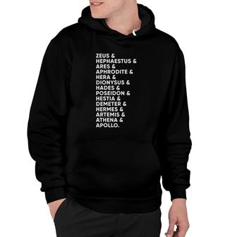 Greek Gods Mythology List Of Names Hoodie | Mazezy