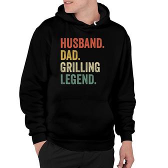 Grilling Bbq Father Funny Husband Grill Dad Legend Vintage Hoodie | Mazezy