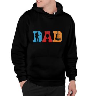 Guitarist Dad Father Father's Day Retro Vintage Hoodie | Mazezy