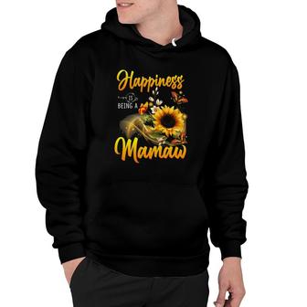 Happiness Is Being A Mamaw Sunflowers Butterflies Hoodie | Mazezy
