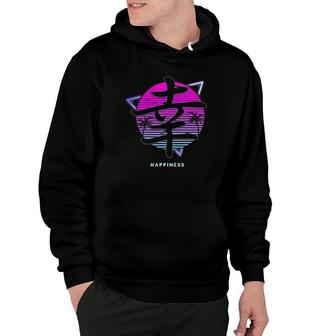 Happiness Kanji Synthwave Aesthetic Hoodie | Mazezy
