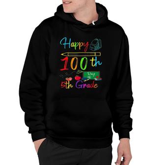Happy 100Th Day Of 5Th Grade Gifts Teacher Boys Kids Hoodie | Mazezy