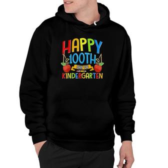 Happy 100Th Day Of Kindergarten For Teacher Or Child Gift Hoodie | Mazezy
