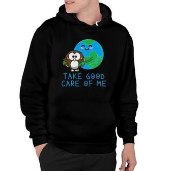 Happy Earth Day Planet Gift Idea Funny Hugging Owl Hoodie | Mazezy