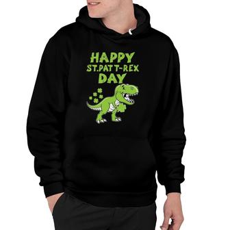 Happy St Pat Trex Day Dino St Patricks Day Toddler Boys Hoodie | Mazezy UK