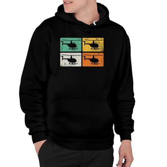 Helicopter Aviation Aircraft Pilot Vintage Hoodie | Mazezy