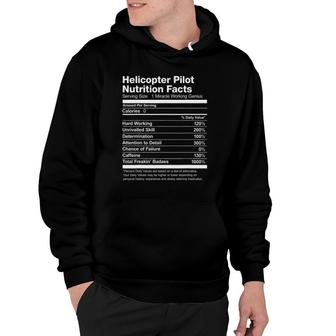 Helicopter Pilot Nutrition Facts Job Funny Hoodie | Mazezy CA