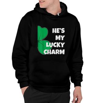 Hes My Lucky Charm Funny Couple Hoodie - Thegiftio UK