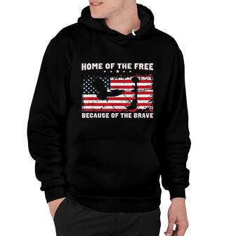 Home Of The Free Because Of The Brave Hoodie | Mazezy