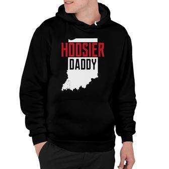 Hoosier Daddy Indiana State Map Gift Tank Top Hoodie | Mazezy