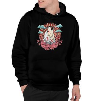Howling Wolf Retro Vintage Japanese Art Artwork Gift Hoodie