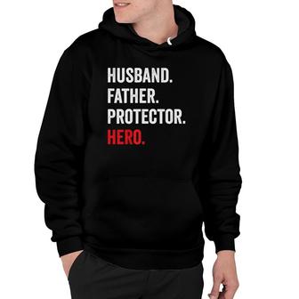Husband Father Protector Hero Hoodie | Mazezy