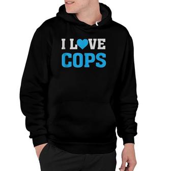 I Heart Love Cops Leo's Police Officers Support Law Hoodie | Mazezy