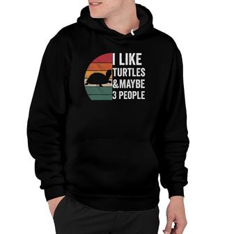 I Like Turtles & Maybe 3 People Turtle Owner Apparel Hoodie | Mazezy