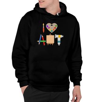 I Love Art Fun Colorful Future Artist And Crafts Hoodie | Mazezy