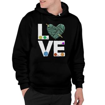 I Love Crochet And Knitting Funny Crocheting Lover Hoodie | Mazezy