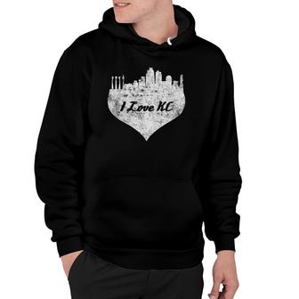 I Love Kansas City Vintage Kc Heart Appreciation Gift Hoodie | Mazezy