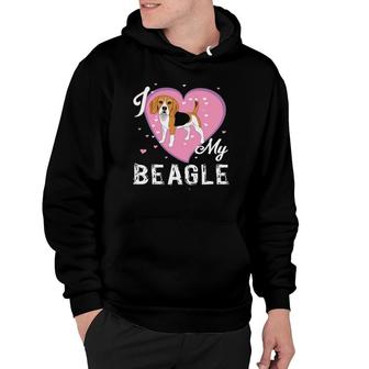 I Love My Beagle Lover Gift Hoodie | Mazezy