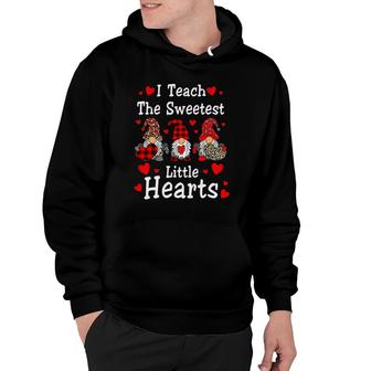 I Teach The Sweetest Hearts Gnomes Teacher Valentines Day Hoodie | Mazezy