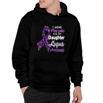 I Wear Purple For My Daughter Lupus Awareness Hoodie - Thegiftio UK