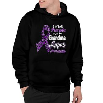 I Wear Purple For My Grandma Lupus Awareness Hoodie - Thegiftio UK