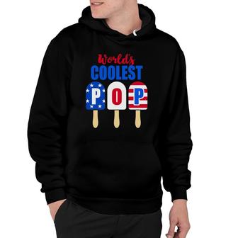 Ice Cream World's Coolest Pop American Flag Fathers Day Hoodie | Mazezy