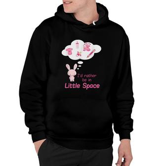 Id Rather Be In Little Space Cute Rabbit Hoodie | Mazezy