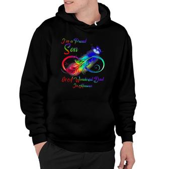 I'm A Proud Son Of A Wonderful Dad In Heaven Gifts Hoodie | Mazezy